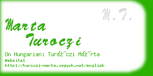 marta turoczi business card